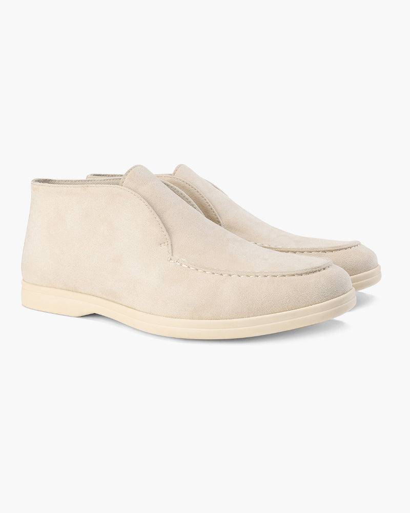 Old Money High Suede Loafers - Beige