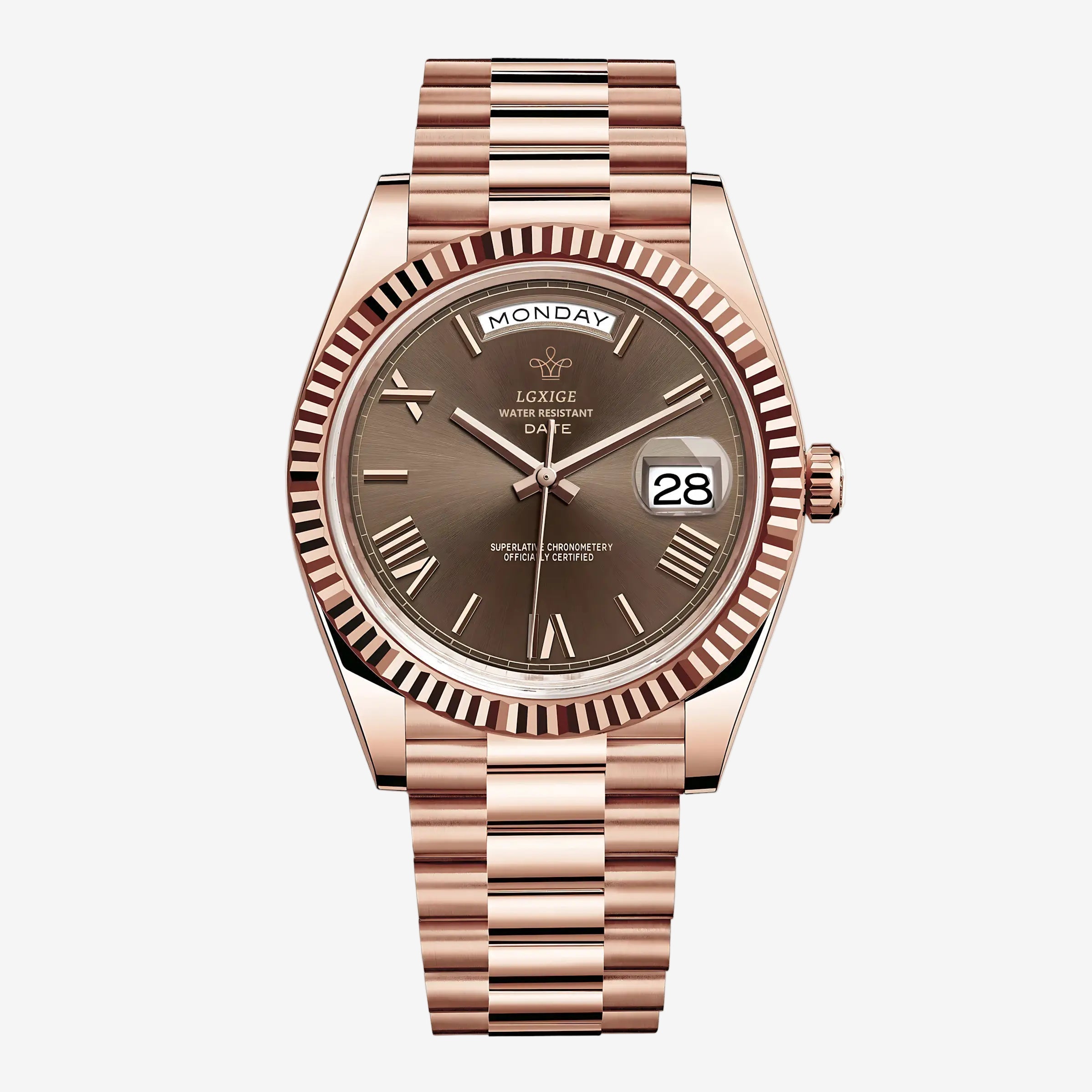 KYNOR DATE TIME - CHOCOLATE ROSE GOLD